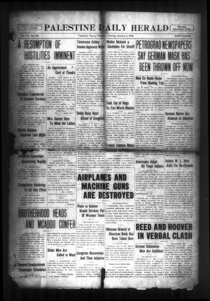 Palestine Daily Herald (Palestine, Tex), Vol. 16, No. 222, Ed. 1 Thursday, January 3, 1918