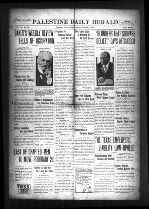 Palestine Daily Herald (Palestine, Tex), Vol. 16, No. 249, Ed. 1 Monday, February 4, 1918