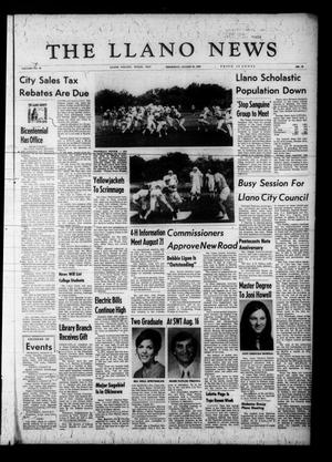 The Llano News (Llano, Tex.), Vol. 84, No. 41, Ed. 1 Thursday, August 21, 1975