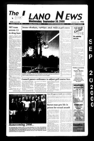 Primary view of object titled 'The Llano News (Llano, Tex.), Vol. 112, No. 50, Ed. 1 Wednesday, September 20, 2000'.