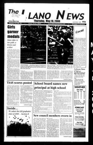 Primary view of object titled 'The Llano News (Llano, Tex.), Vol. 112, No. 32, Ed. 1 Thursday, May 18, 2000'.