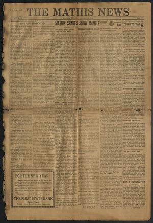 Primary view of object titled 'The Mathis News (Mathis, Tex.), Vol. 25, No. 1, Ed. 1 Friday, January 26, 1940'.