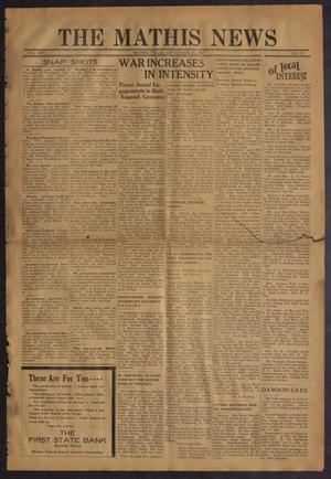 The Mathis News (Mathis, Tex.), Vol. 25, No. 34, Ed. 1 Friday, September 13, 1940