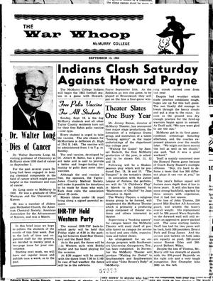 The War Whoop (Abilene, Tex.), Vol. 40, No. 1, Ed. 1, Thursday, September 13, 1962