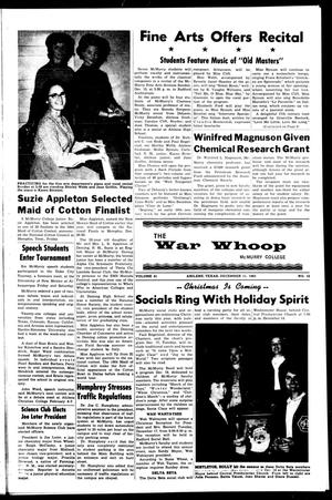 The War Whoop (Abilene, Tex.), Vol. 41, No. 12, Ed. 1, Wednesday, December 11, 1963