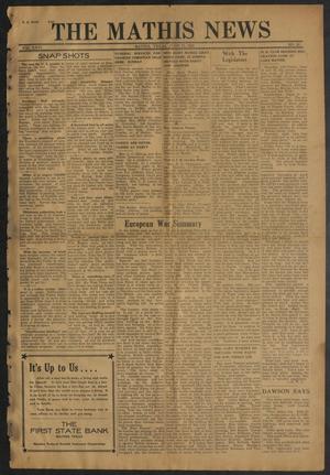 The Mathis News (Mathis, Tex.), Vol. 26, No. 24, Ed. 1 Friday, June 13, 1941