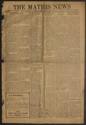 The Mathis News (Mathis, Tex.), Vol. 26, No. 20, Ed. 1 Friday, May 16, 1941