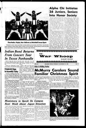 The War Whoop (Abilene, Tex.), Vol. 42, No. 11, Ed. 1, Thursday, December 10, 1964