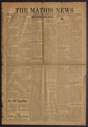 Primary view of object titled 'The Mathis News (Mathis, Tex.), Vol. 25, No. 42, Ed. 1 Friday, November 8, 1940'.