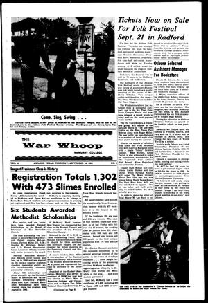 The War Whoop (Abilene, Tex.), Vol. 43, No. 2, Ed. 1, Thursday, September 16, 1965