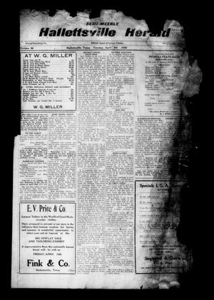 Primary view of object titled 'Semi-weekly Hallettsville Herald (Hallettsville, Tex.), Vol. 56, No. [77], Ed. 1 Tuesday, April 9, 1929'.