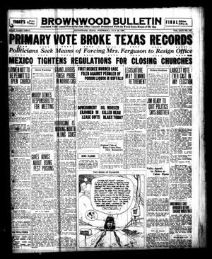 Primary view of object titled 'Brownwood Bulletin (Brownwood, Tex.), Vol. 26, No. 242, Ed. 1 Wednesday, July 28, 1926'.