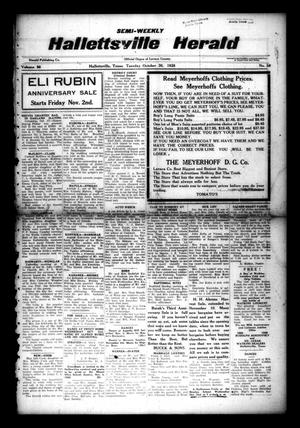 Semi-weekly Hallettsville Herald (Hallettsville, Tex.), Vol. 56, No. 34, Ed. 1 Tuesday, October 30, 1928