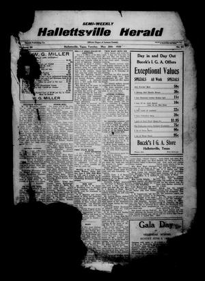 Semi-weekly Hallettsville Herald (Hallettsville, Tex.), Vol. 56, No. 91, Ed. 1 Tuesday, May 28, 1929
