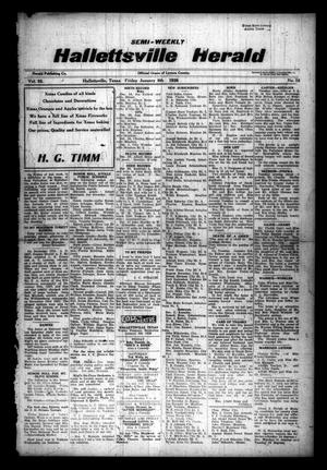 Primary view of object titled 'Semi-weekly Hallettsville Herald (Hallettsville, Tex.), Vol. 55, No. 54, Ed. 1 Friday, January 6, 1928'.