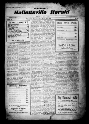 Semi-weekly Hallettsville Herald (Hallettsville, Tex.), Vol. 56, No. 83, Ed. 1 Tuesday, April 30, 1929