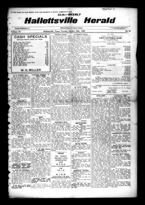 Semi-weekly Hallettsville Herald (Hallettsville, Tex.), Vol. 56, No. 30, Ed. 1 Tuesday, October 16, 1928