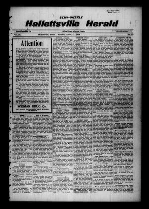 Semi-weekly Hallettsville Herald (Hallettsville, Tex.), Vol. 55, No. 83, Ed. 1 Tuesday, April 17, 1928