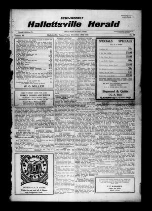 Primary view of object titled 'Semi-weekly Hallettsville Herald (Hallettsville, Tex.), Vol. 56, No. 49, Ed. 1 Friday, December 28, 1928'.