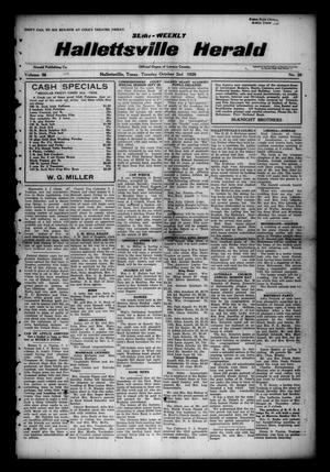 Primary view of object titled 'Semi-weekly Hallettsville Herald (Hallettsville, Tex.), Vol. 56, No. 26, Ed. 1 Tuesday, October 2, 1928'.