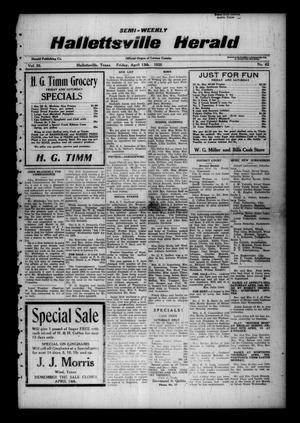 Semi-weekly Hallettsville Herald (Hallettsville, Tex.), Vol. 55, No. 82, Ed. 1 Friday, April 13, 1928