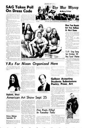 The War Whoop (Abilene, Tex.), Vol. 50, No. 2, Ed. 1, Wednesday, September 20, 1972