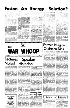The War Whoop (Abilene, Tex.), Vol. 54, No. 17, Ed. 1, Thursday, March 3, 1977