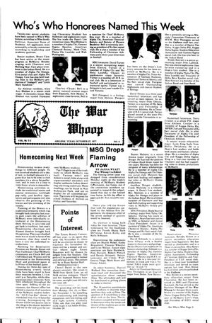 The War Whoop (Abilene, Tex.), Vol. 55, No. 8, Ed. 1, Thursday, October 27, 1977
