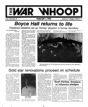 The War Whoop (Abilene, Tex.), Vol. 62, No. 9, Ed. 1, Friday, February 1, 1985