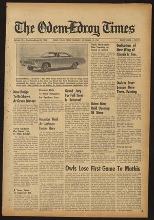 The Odem-Edroy Times (Odem, Tex.), Vol. 18, No. 52, Ed. 1 Thursday, September 18, 1969