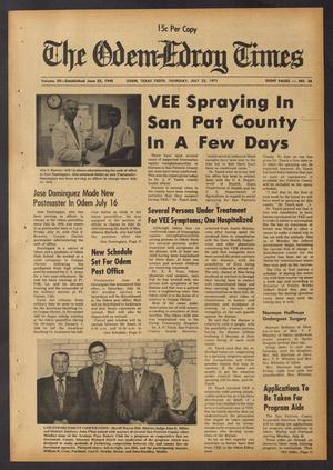 The Odem-Edroy Times (Odem, Tex.), Vol. 20, No. 36, Ed. 1 Thursday, July 22, 1971
