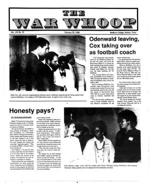 The War Whoop (Abilene, Tex.), Vol. 65, No. 10, Ed. 1, Friday, February 26, 1988