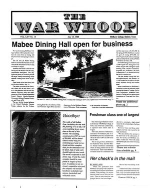 The War Whoop (Abilene, Tex.), Vol. 65, No. 14, Ed. 1, Friday, July 15, 1988