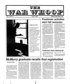 The War Whoop (Abilene, Tex.), Vol. 66, No. 1, Ed. 1, Friday, August 19, 1988