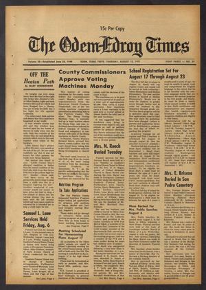 The Odem-Edroy Times (Odem, Tex.), Vol. 20, No. 39, Ed. 1 Thursday, August 12, 1971
