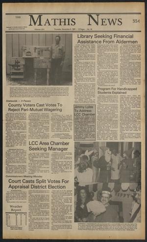 The Mathis News (Mathis, Tex.), Vol. 64, No. 45, Ed. 1 Thursday, November 5, 1987