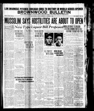 Brownwood Bulletin (Brownwood, Tex.), Vol. 35, No. 300, Ed. 1 Wednesday, October 2, 1935