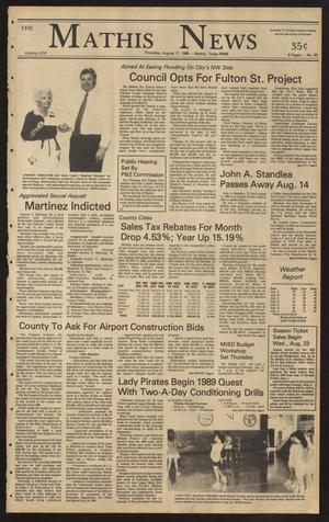 The Mathis News (Mathis, Tex.), Vol. 66, No. 33, Ed. 1 Thursday, August 17, 1989