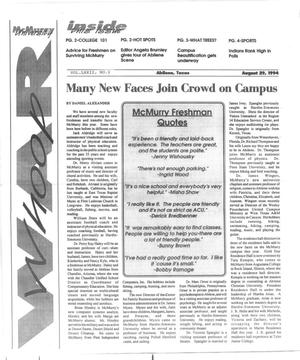 McMurry University War Whoop (Abilene, Tex.), Vol. 72, No. 1, Ed. 1, Monday, August 29, 1994