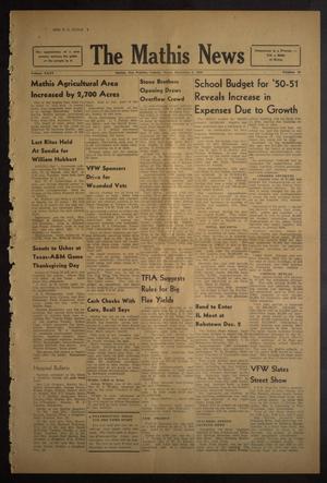 Primary view of object titled 'The Mathis News (Mathis, Tex.), Vol. 35, No. 48, Ed. 1 Friday, December 1, 1950'.