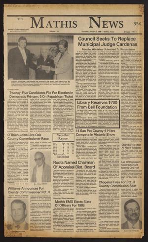 The Mathis News (Mathis, Tex.), Vol. 65, No. 1, Ed. 1 Thursday, January 7, 1988