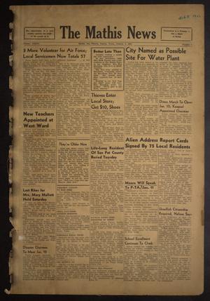 Primary view of object titled 'The Mathis News (Mathis, Tex.), Vol. 36, No. 1, Ed. 1 Friday, January 5, 1951'.