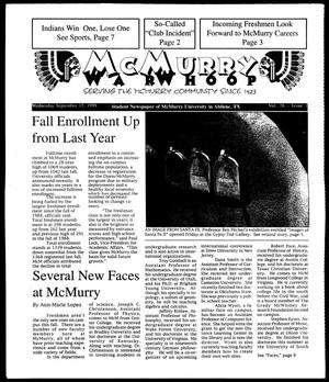 McMurry War Whoop (Abilene, Tex.), Vol. 76, No. 1, Ed. 1, Wednesday, September 15, 1999