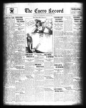 The Cuero Record (Cuero, Tex.), Vol. 40, No. 207, Ed. 1 Wednesday, August 29, 1934