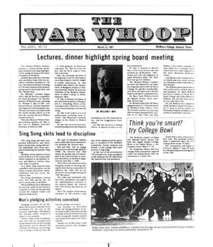The War Whoop (Abilene, Tex.), Vol. 64, No. 11, Ed. 1, Friday, March 13, 1987