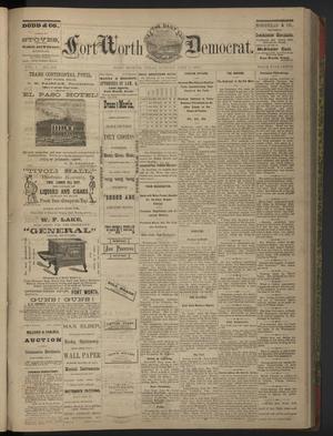 Primary view of object titled 'The Daily Fort Worth Democrat. (Fort Worth, Tex.), Vol. 1, No. 308, Ed. 1 Sunday, July 1, 1877'.
