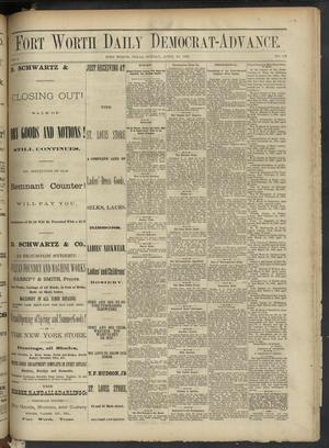 Fort Worth Daily Democrat-Advance. (Fort Worth, Tex.), Vol. 6, No. 115, Ed. 1 Sunday, April 30, 1882