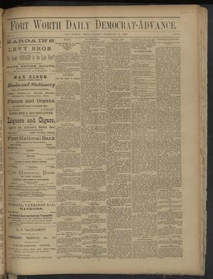 Fort Worth Daily Democrat-Advance. (Fort Worth, Tex.), Vol. 6, No. 49, Ed. 1 Sunday, February 12, 1882