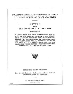 Primary view of object titled 'Colorado River and Tributaries Texas Covering Mouth of Colorado River'.