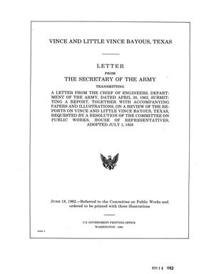 Primary view of object titled '[Review of Reports]: Vince and Little Vince Bayous, Texas'.